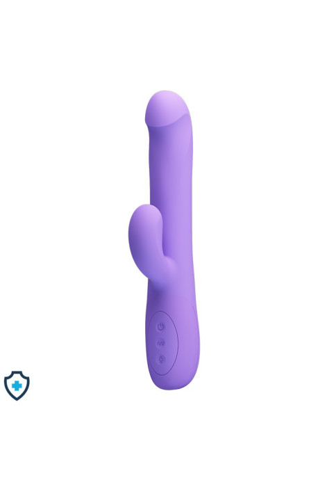 Silikonowy wibrator z 4 trybami rotacji, fioletowy Silikonowy wibrator z 4 trybami rotacji, fioletowy