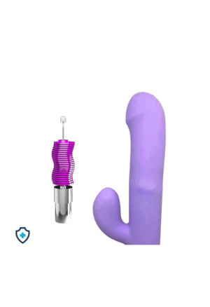Silikonowy wibrator z 4 trybami rotacji, fioletowy