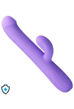 Silikonowy wibrator z 4 trybami rotacji, fioletowy