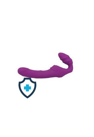 Stymulator uniwersalny, podwójny wibrator - purpurowy