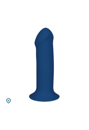 Niebieskie, proste dildo z silikonu, średnica 5cm