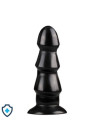 Czarne dildo analne, buttplug, choinka - 17 cm