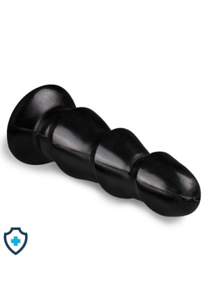 Czarne dildo analne, buttplug, choinka - 17 cm