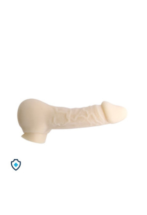 Masturbator, cieliste dildo i przedłużająca nakładka