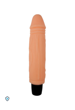 Klasyczny, cielisty wibrator  z cyberskóry - 21 cm
