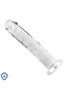 Żelowe, przeźroczyste dildo z przyssawką 18 cm