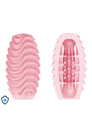 Miękki, różowy mastubaror z fakturą stymulującą