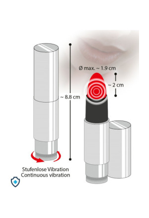 Mini wibrator w kształcie szminki - czerwony