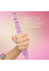 Szklane dildo analno-waginalne z wyjątkową strukturą