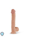 Duże dildo z jądrami na mocnej przyssawce - 33,5 cm