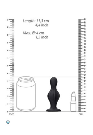 Stożkowata zatyczka analna z fakturą - 11,3 cm