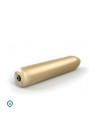 Złoty, kompaktowy stymulator z wibracjami zasilany USB