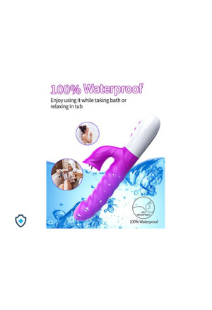 Podgrzewany wibrator ze stymulatorem języczkowym