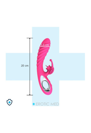 Wibrator - króliczek ze spiralną teksturą, 36 funkcji wibracji