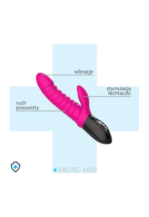 Wibrator króliczek z wibracjami i ruchem posuwistym