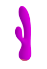 Purpurowy wibrator z króliczkiem, bardzo miękki