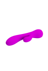 Purpurowy wibrator z króliczkiem, bardzo miękki