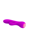 Purpurowy wibrator z króliczkiem, bardzo miękki