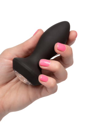 Elegancki korek z kryształem - plug analny z wibracjami