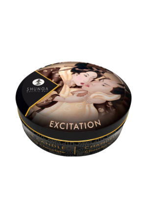 Świeca do masażu o zapachu czekolady z afrodyzjakami Shunga Excitation 30 ml