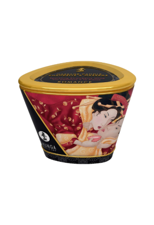 Świeca do masażu - musujące wino truskawkowe - Shunga 170 ml