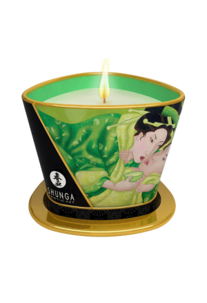 Świeca do masażu - zielona herbata - Shunga 170 ml