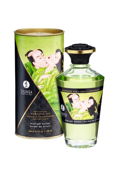 Rozgrzewający, jadalny  olejek do masażu - miętowy