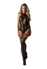 Zmysłowy, czarny bodystocking