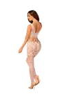 Śnieżnobiałe bodystocking z przepięknymi wycięciami
