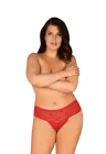 Czerwone figi z koronki w rozmiarze plus size