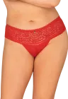 Czerwone figi z koronki w rozmiarze plus size