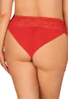 Czerwone figi z koronki w rozmiarze plus size