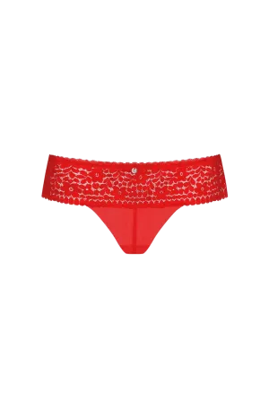 Czerwone figi z koronki w rozmiarze plus size