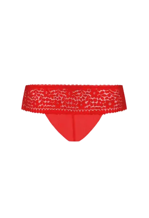 Czerwone figi z koronki w rozmiarze plus size