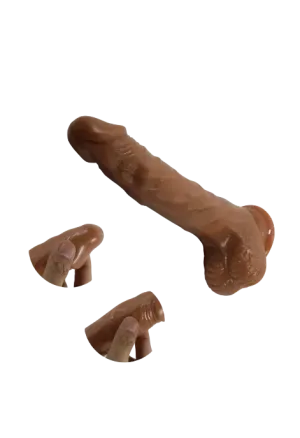 Dildo z realistyczną teksturą i wibracjami