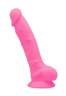 Fosforyzujące, realistyczne dildo 17,6 cm