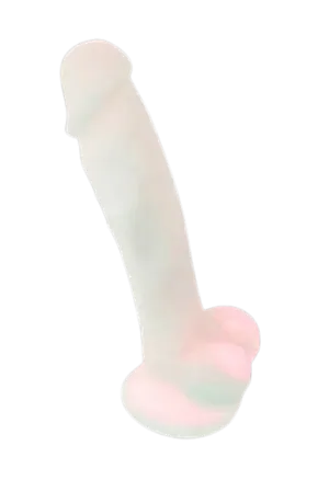 Fosforyzujące, realistyczne dildo 17,6 cm