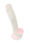 Fosforyzujące, realistyczne dildo 17,6 cm