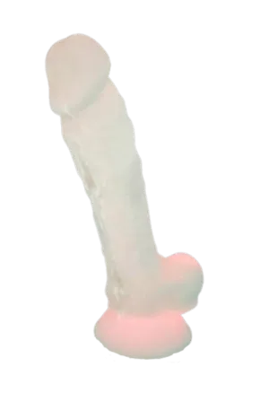 Fosforyzujące, realistyczne dildo 17,6 cm