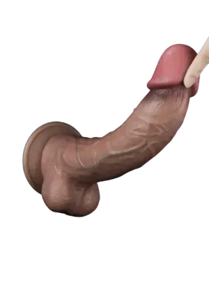 Dużych rozmiarów dildo z widoczną strukturą żył