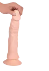 Realistyczne, wibrujące dildo z  przyssawką i pilotem do sterowania