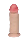 Cieliste, realistyczne dildo z cyberskóry 15 cm