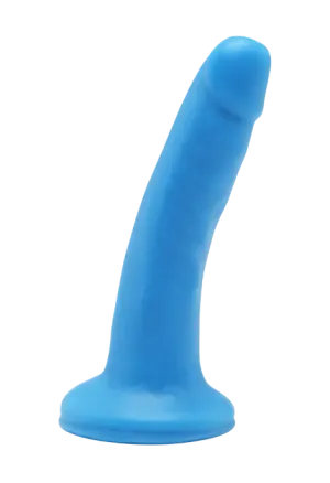 Niebieskie dildo z przyssawką - 15 cm