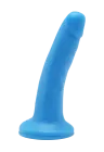 Niebieskie dildo z przyssawką - 15 cm