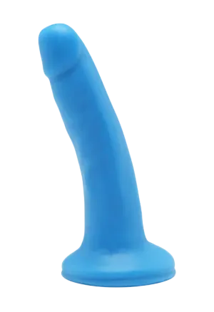 Niebieskie dildo z przyssawką - 15 cm