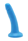 Niebieskie dildo z przyssawką - 15 cm