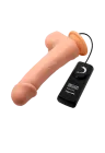 Realistyczny, rotujący  wibrator - dildo z jądrami na pilota