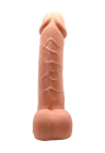 Realistyczny, rotujący  wibrator - dildo z jądrami na pilota