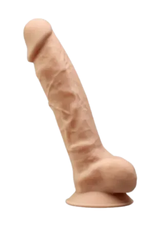 Realistyczne, duże i grube dildo w kolorze cielistym 21,5 cm