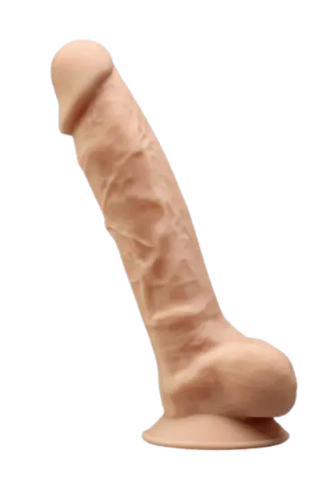 Realistyczne, duże i grube dildo w kolorze cielistym 21,5 cm